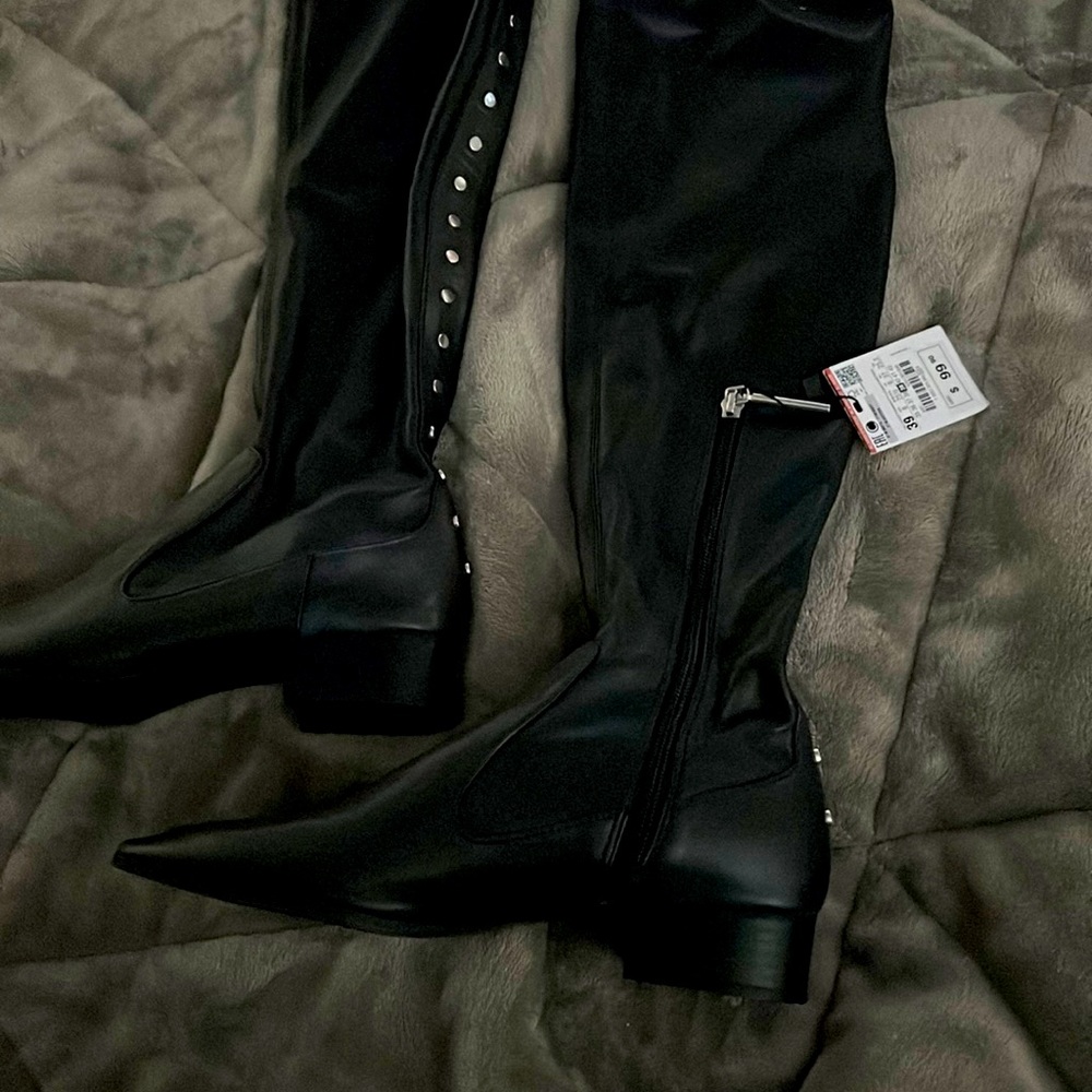 Over the knee studded Zara boots